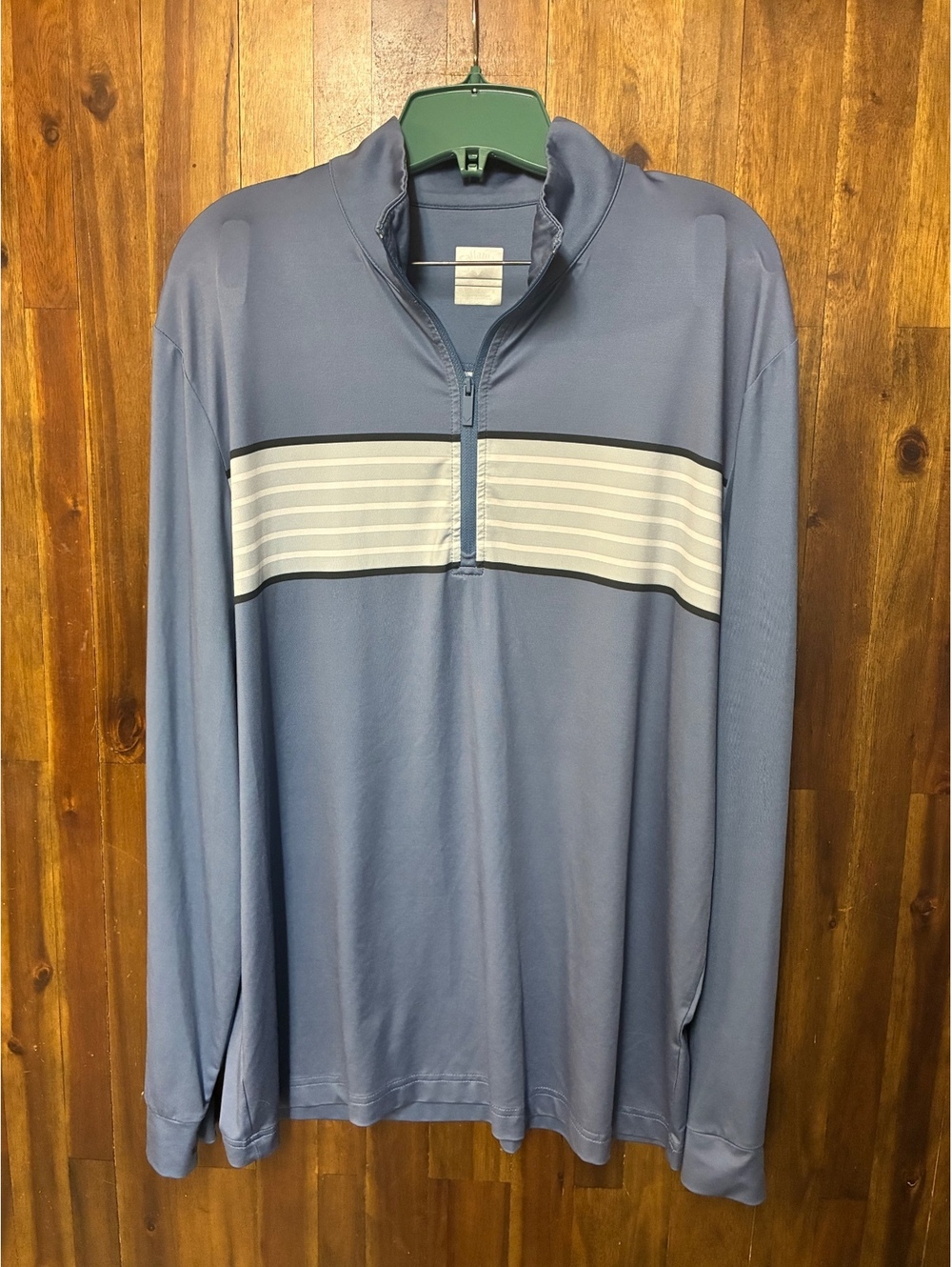 Callaway Opti-Dri Men’s Large Blue 1/4 Zip Golf Pullover Striped Golfcore